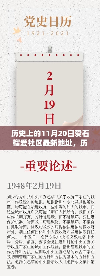 歷史上的11月20日，愛石榴愛社區(qū)最新地址大揭秘，開啟新篇章探索之旅！