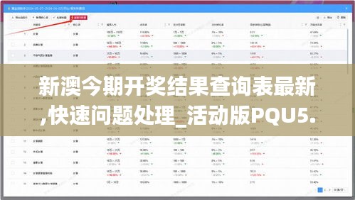 新澳今期開(kāi)獎(jiǎng)結(jié)果查詢表最新,快速問(wèn)題處理_活動(dòng)版PQU5.57