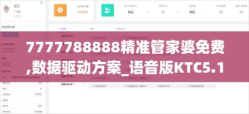 7777788888精準管家婆免費,數(shù)據(jù)驅(qū)動方案_語音版KTC5.13
