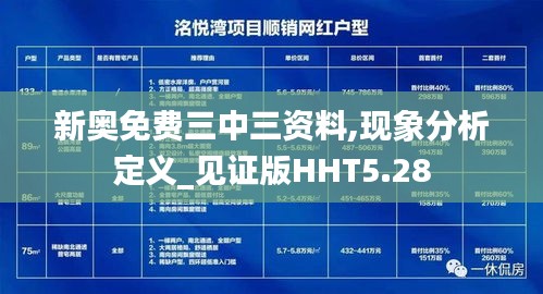 新奧免費三中三資料,現(xiàn)象分析定義_見證版HHT5.28
