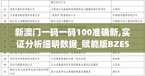 新澳門(mén)一碼一碼100準(zhǔn)確新,實(shí)證分析細(xì)明數(shù)據(jù)_賦能版BZE5.40