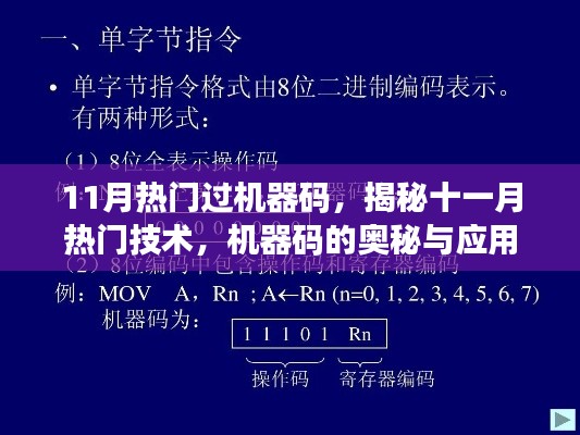 揭秘十一月熱門機(jī)器碼技術(shù)，應(yīng)用與奧秘探究