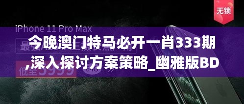 今晚澳門特馬必開一肖333期,深入探討方案策略_幽雅版BDZ11.37