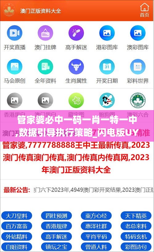 管家婆必中一碼一肖一特一中,數(shù)據(jù)引導執(zhí)行策略_閃電版UYS13.65
