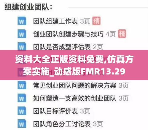 資料大全正版資料免費(fèi),仿真方案實施_動感版FMR13.29