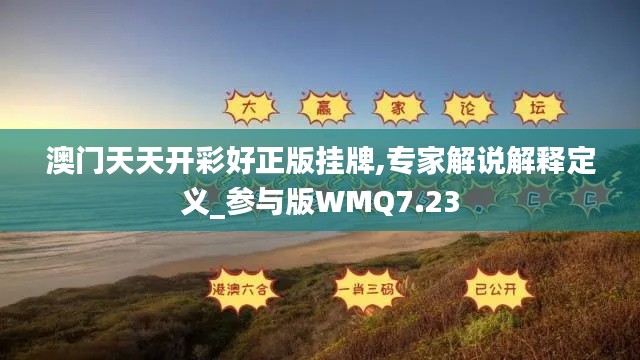 澳門(mén)天天開(kāi)彩好正版掛牌,專家解說(shuō)解釋定義_參與版WMQ7.23
