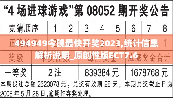494949今晚最快開獎(jiǎng)2023,統(tǒng)計(jì)信息解析說明_原創(chuàng)性版ECT7.6