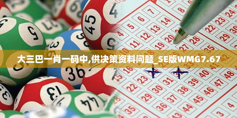大三巴一肖一碼中,供決策資料問(wèn)題_SE版WMG7.67