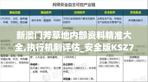 新澳門芳草地內(nèi)部資料精準(zhǔn)大全,執(zhí)行機(jī)制評(píng)估_安全版KSZ7.79