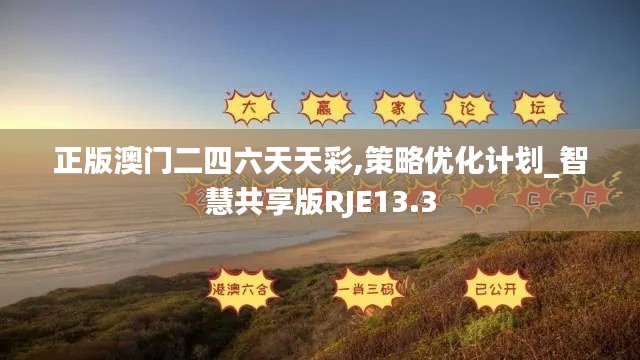 正版澳門(mén)二四六天天彩,策略?xún)?yōu)化計(jì)劃_智慧共享版RJE13.3