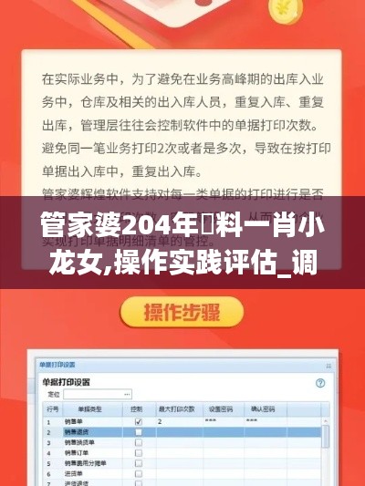管家婆204年資料一肖小龍女,操作實踐評估_調(diào)整版ACX13.53