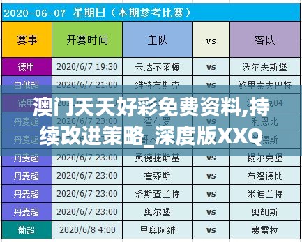 澳門(mén)天天好彩免費(fèi)資料,持續(xù)改進(jìn)策略_深度版XXQ13.51