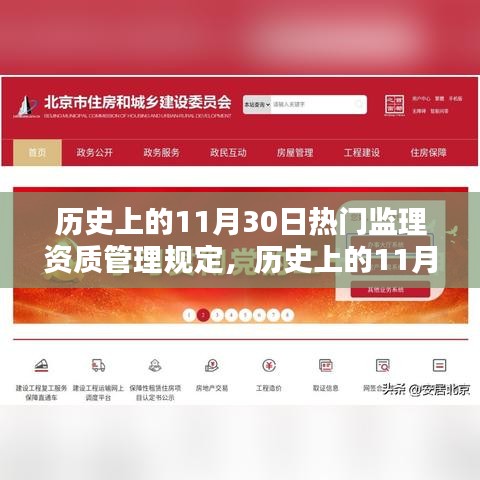 歷史上的監(jiān)理資質(zhì)管理規(guī)定深度評(píng)測(cè)與介紹，聚焦11月30日的熱門規(guī)定
