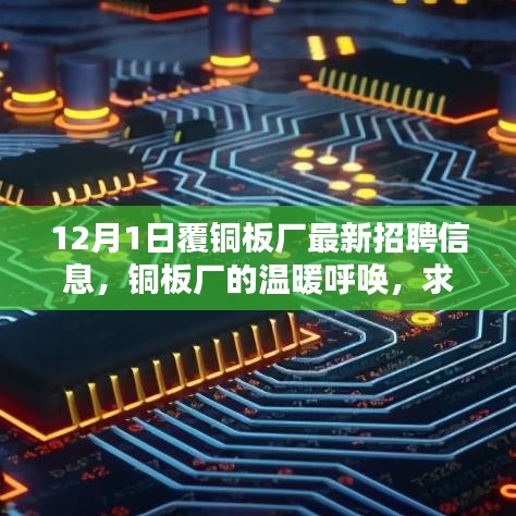 銅板廠的溫暖呼喚，最新招聘信息與求職路上的友情綻放