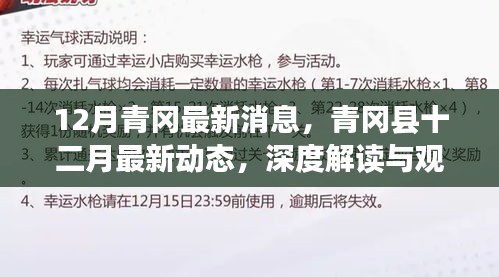 深度解讀與觀點(diǎn)闡述，青岡縣十二月最新動(dòng)態(tài)與消息速遞