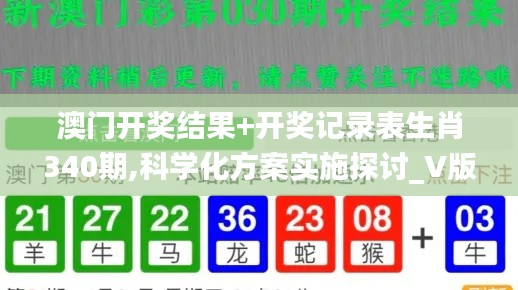 澳門開獎(jiǎng)結(jié)果+開獎(jiǎng)記錄表生肖340期,科學(xué)化方案實(shí)施探討_V版81.487-5
