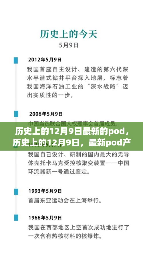 歷史上的12月9日，最新Pod產(chǎn)品全面評(píng)測(cè)與介紹