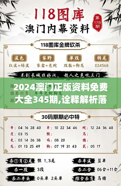 2024澳門正版資料免費大全345期,詮釋解析落實_XR3.660