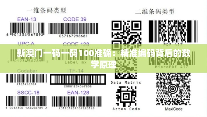 新澳門一碼一碼100準確：精準編碼背后的數(shù)學(xué)原理