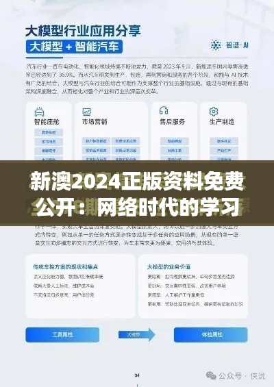 新澳2024正版資料免費公開：網(wǎng)絡(luò)時代的學習革命
