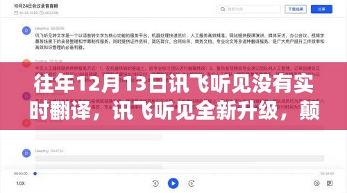 訊飛聽見全新升級，實時翻譯功能開啟智能生活新紀元