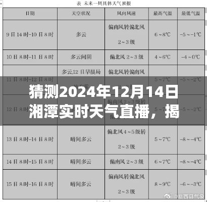 揭秘未來，湘潭天氣預(yù)報直播預(yù)測——湘潭實時天氣直播觀察（2024年12月14日）