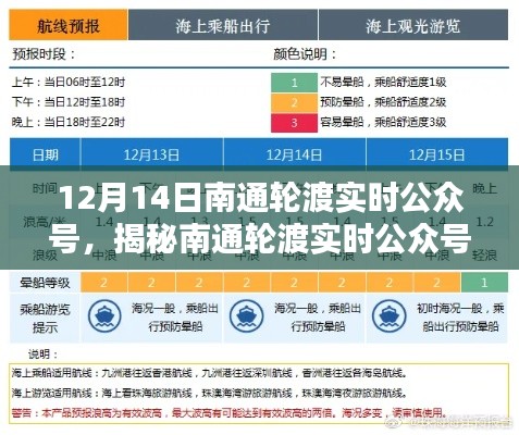 揭秘南通輪渡實(shí)時(shí)公眾號(hào)，最新動(dòng)態(tài)一手掌握，出行無憂輕松啟程