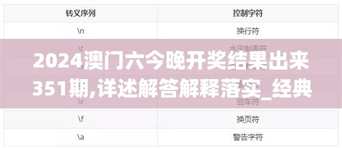 2024澳門(mén)六今晚開(kāi)獎(jiǎng)結(jié)果出來(lái)351期,詳述解答解釋落實(shí)_經(jīng)典款1.884