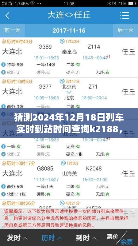輕松掌握！教你查詢K2188列車在特定日期的實時到站時間預測（2024年12月18日）