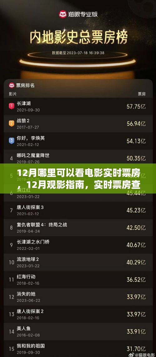 12月觀影指南，實(shí)時(shí)票房查詢?nèi)ヂ耘c電影熱門推薦