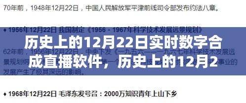 歷史上的12月22日，數(shù)字合成直播軟件的誕生與發(fā)展回顧
