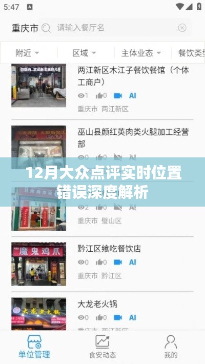 大眾點評實時位置錯誤解析，深度探討12月問題