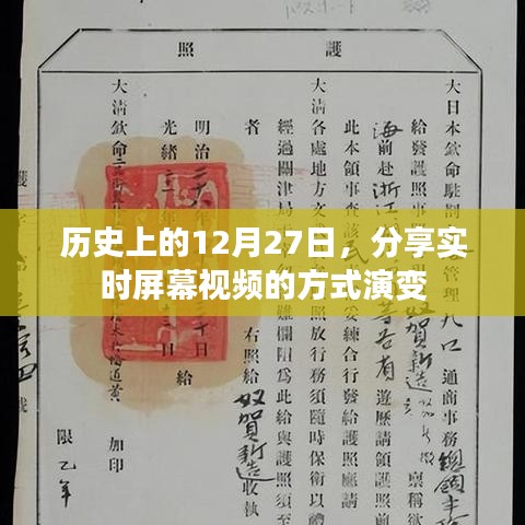 歷史上的12月27日，屏幕視頻分享方式的演變