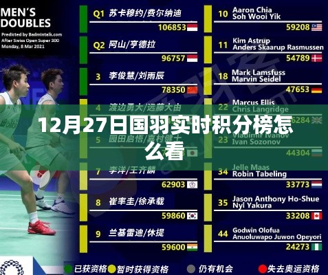 國羽實時積分榜查看指南，12月27日榜單解析