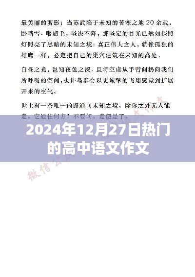 2024年12月27日高中語文作文熱點解析