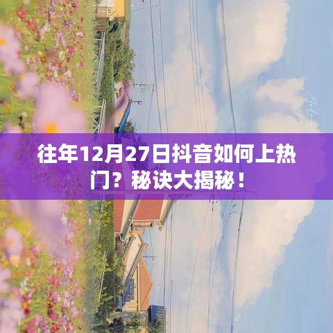 抖音上熱門(mén)秘訣揭秘，如何抓住往年年末流量高峰？