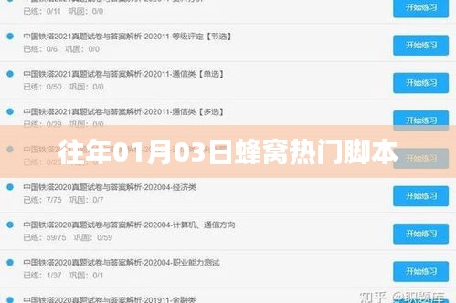 蜂窩熱門腳本揭秘，歷年01月03日的秘密回顧
