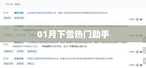 冬季熱門助手，一月雪落助手