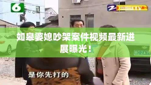 如皋婆媳吵架案件視頻最新進展曝光！