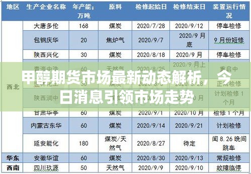 甲醇期貨市場最新動態(tài)解析，今日消息引領(lǐng)市場走勢
