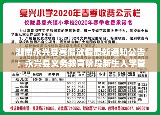 湖南永興縣寒假放假最新通知公告：永興縣義務(wù)教育階段新生入學(xué)管理平臺 