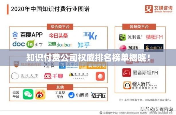 知識付費公司權威排名榜單揭曉！