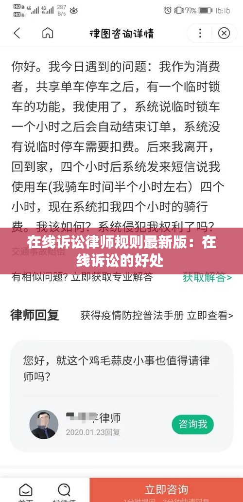 在線訴訟律師規(guī)則最新版：在線訴訟的好處 
