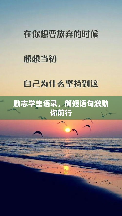 勵志學(xué)生語錄，簡短語句激勵你前行
