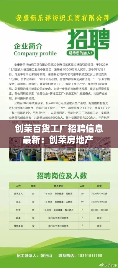 創(chuàng)榮百貨工廠招聘信息最新：創(chuàng)榮房地產(chǎn) 