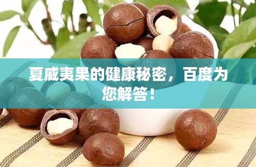 夏威夷果的健康秘密，百度為您解答！