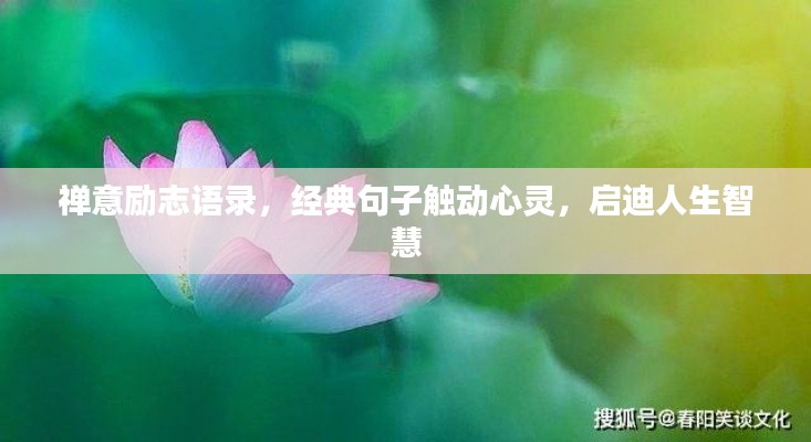 禪意勵(lì)志語錄，經(jīng)典句子觸動(dòng)心靈，啟迪人生智慧