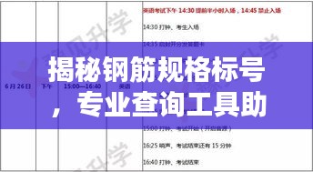 揭秘鋼筋規(guī)格標(biāo)號，專業(yè)查詢工具助你輕松掌握鋼筋知識