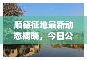 順德征地最新動(dòng)態(tài)揭曉，今日公告刷新征地進(jìn)展！