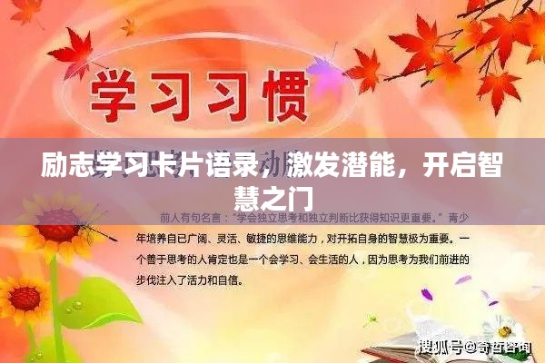 勵(lì)志學(xué)習(xí)卡片語錄，激發(fā)潛能，開啟智慧之門
